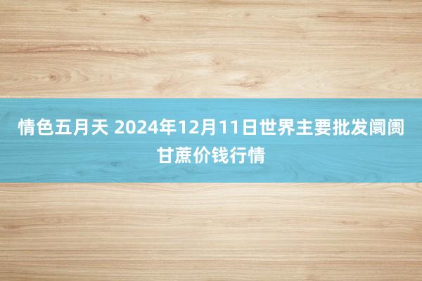 情色五月天 2024年12月11日世界主要批发阛阓甘蔗价钱行情